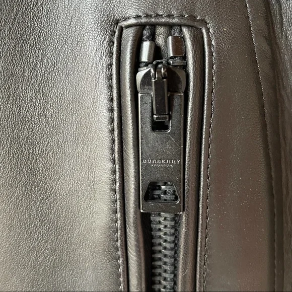 Burberry Prorsum Leather Moto Jacket Black - Picture 5 of 7